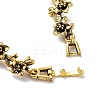 Vintage Alloy Flower Link Chain Bracelet for Women BJEW-A140-02AG-3