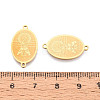 Religion 201 Stainless Steel Oval with Virgin Links Connector Charms STAS-T073-53A-G-3
