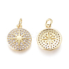Brass Micro Pave Cubic Zirconia Charms X-KK-D159-09G-2
