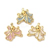 304 Stainless Steel Enamel Pendants STAS-G362-08G-1