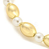 Brass Beaded Necklaces NJEW-P307-03G-2
