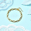 2Pcs 2 Styles 304 Stainless Steel Hollow Cross-Linked Chain Bracelets for Couple BJEW-JB12295-4