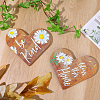Wooden Heart Shaped Blessed Sign Ornaments AJEW-WH20019-83B-4