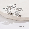 304 Stainless Steel Hollow Square Stud Earrings FS3223-2-2