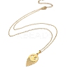 201 Stainless Steel Eye Pendant Necklace with Cable Chains NJEW-Q317-01G-1