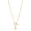 304 Stainless Steel Letter Pendant Necklaces NJEW-LP0001-52Z-G-1
