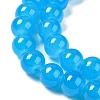 Baking Paint Imitation Jade Glass Round Bead Strands X-DGLA-Q021-8mm-13-3