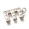 Brass Micro Pave Clear Cubic Zirconia Pendants KK-G521-01P-E-2