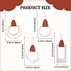 4 Pairs 4 Styles Round & Rectangle & Polygon & Ring Brass Dangle Hoop Earrings EJEW-AN0003-06-2