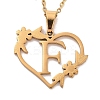 PVD Vacuum Plating 201 Stainless Steel Pendant Necklaces NJEW-R267-02F-G-1
