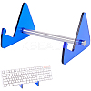 1-Tier Acrylic Keyboard Display Stands with Platinum Plated Iron Supports ODIS-WH20015-06D-03-6