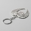Valentine's Day Big Wing Tibetan Style Alloy Pendant Keychain KEYC-WH0024-27AS-3