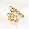 5Pcs 304 Stainless Steel Open Cuff Rings for Women RJEW-K313-07G-2