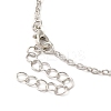Colorful Rhinestone Heart with Unicorn Pandant Necklace with Cable Chains NJEW-K246-01P-4