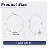 200pcs 316 Surgical Stainless Steel Hoop Earring Findings STAS-HS0001-26B-2