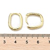 Oval Brass Micro Pave Clear Cubic Zirconia Hoop Earrings EJEW-D311-141G-5