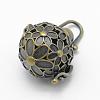 Brass Rack Plating Cage Pendants KK-F722-33AB-RS-2
