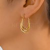 201 Stainless Steel Irregular Geometric Fashion Hoop Earrings for Women WL3823-5-1