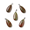 Natural Unakite Pendants G-P474-01P-11-1
