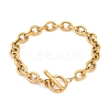 304 Stainless Steel Chain Bracelets for Women BJEW-Z106-03G-2
