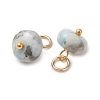 Natural Larimar Pendants PALLOY-JF05885-2