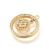 Brass Micro Pave Cubic Zirconia Pendants KK-G519-07G-01-2