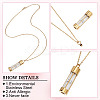 1Pc Column Glass Urn Ashes Necklaces NJEW-DR0001-05G-3