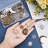 72Pcs 18 Style Tibetan Style Alloy Pendants TIBEP-SC0002-23-3