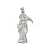 Brass Micro Pave Cubic Zirconia Pendants KK-R230-11P-1