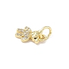 Brass Micro Pave Cubic Zirconia Charms ZIRC-I356-15G-04-2