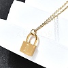 304 Stainless Steel Rolo Chain Pendant Necklaces NJEW-S444-01G-18-5