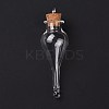 Teardrop Glass Cork Bottle Big Pendants LS-AJEW-A041-01A-1