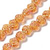 Electroplate Glass Beads Strands EGLA-L040-FR01-1