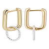 Brass Huggie Hoop Earrings for Women EJEW-LP00001-1