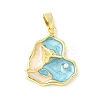 Brass Enamel Pendants KK-Z101-09G-C01-1