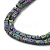 Electroplated Natural Lava Rock Beads Strands G-Q1009-B01-02H-3