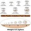 About 1173pcs ABS Plastic Imitation Pearl Beads KY-CJ0001-96-8