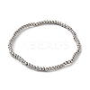 Non-Tarnish 316 Surgical Stainless Steel Round Beaded Stretch Bracelets LS-BJEW-M305-01A-P-1