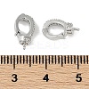 Brass Micro Pave Clear Cubic Zirconia Fold Over Clasps KK-I719-32P-2