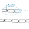 304 Stainless Steel Paperclip Chains YS-TAC0003-02P-10