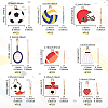 36Pcs 9 Styles Sports Theme Alloy Enamel Pendants ENAM-YW0005-73A-3