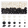 100Pcs 10 Style 1-Hole Plastic Buttons BUTT-PH0001-12-1