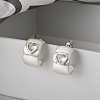 Brass Drawbench Stud Earrings LS-EJEW-L288-008S-1