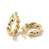 Rack Plating Brass Twist Rope Thick Hoop Earrings for Women LS-EJEW-G315-03G-2