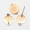Flat Round Grade AAA Brass Base Settings KK-O093-26-NR-1