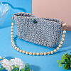 Round Plastic Imitation Pearl Beads Bag Extender Chains HJEW-TAC0082-7