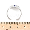 304 Stainless Steel Rhinestone Cuff Rings LS-RJEW-S626-09P-3