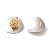 Rack Plating Brass Micro Pave Clear Cubic Zirconia Stud Earrings EJEW-B062-07B-PG-2