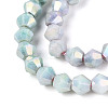 Anti-Tarnish Electroplate Bicone Glass Beads Strands X-EGLA-T021-4mm-16-07-3