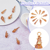 10Pcs Electroplated Raw Rough Natural Quartz Crystal Copper Wire Wrapped Pendants FIND-FH0009-12B-3